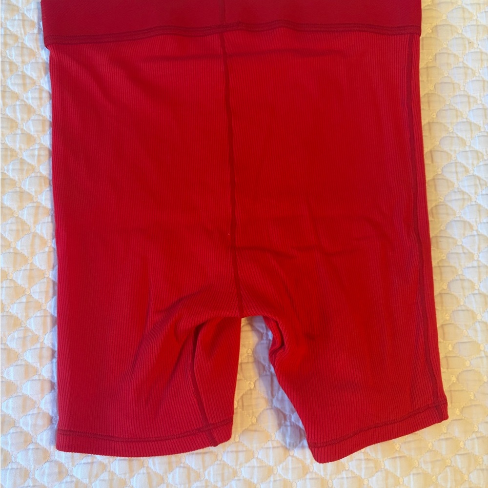 SKIMS Women's Red Cotton Ribbed Boxer - Picture 4 of 4